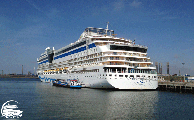 AIDAsol in IJmuiden Kreuzfahrtanleger Amsterdam / IJmuiden