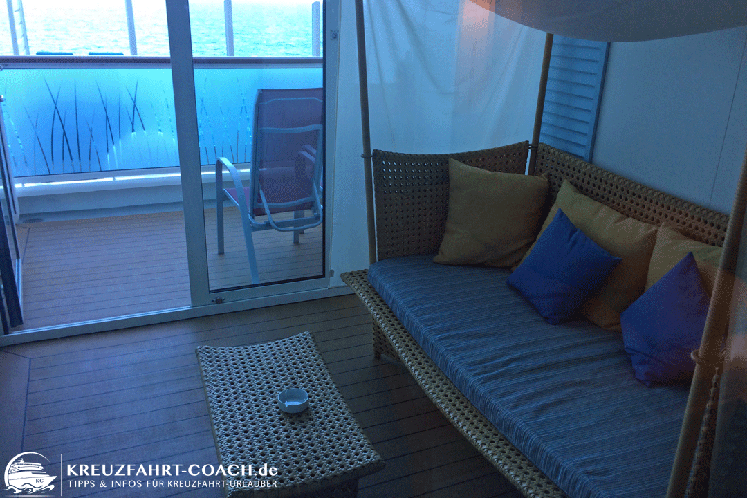 Loggia AIDAperla Kabinen - Loggia