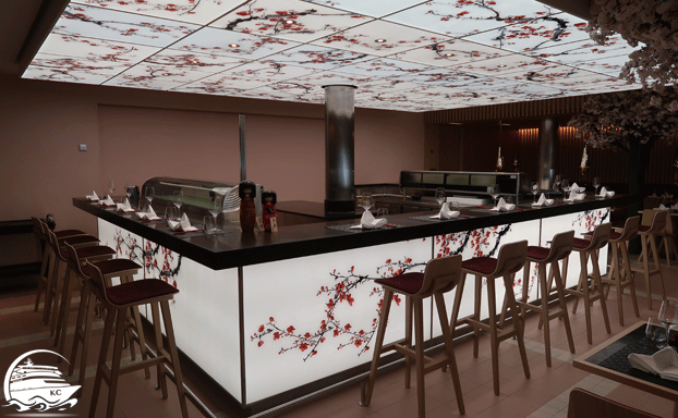 Blick in die Sushi Bar AIDAnova - Sushi Bar - Blick in das Restaurant