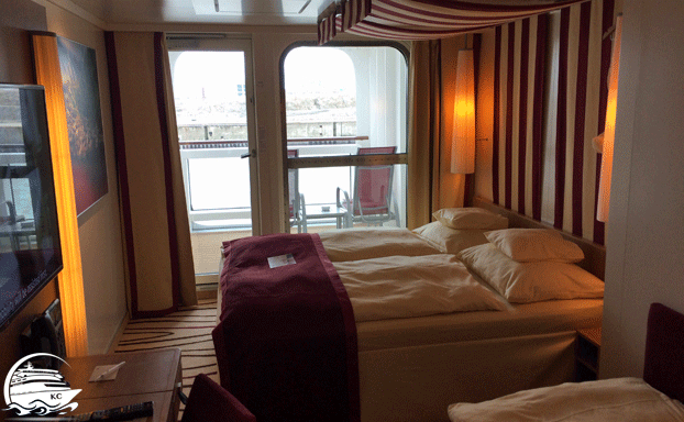 AIDAprima Kabine 5224 AIDAprima Verandakabine Komfort mit 3 Betten