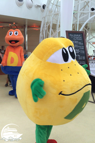 Dodo und Achwasachwas im 4 Elements AIDA Maskottchen / AIDA-Clubbies - Dodo und Achwasachwas im 4 Elements