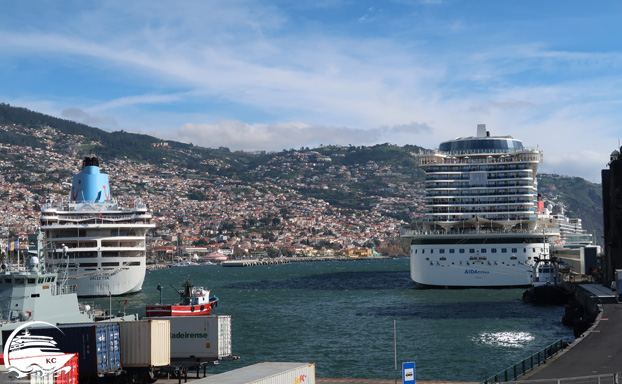 Kreuzfahrtschiffe am Kreuzfahrtanleger in Funchal auf Madeira Madeira auf eigene Faust - Kreuzfahrtschiffe am Kreuzfahrtanleger in Funchal auf Madeira