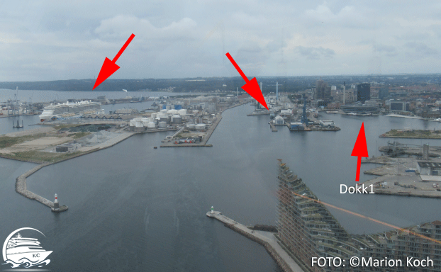 Blick auf die Liegeplätze Ausflugstipps Aarhus - Blick auf die Liegeplätze