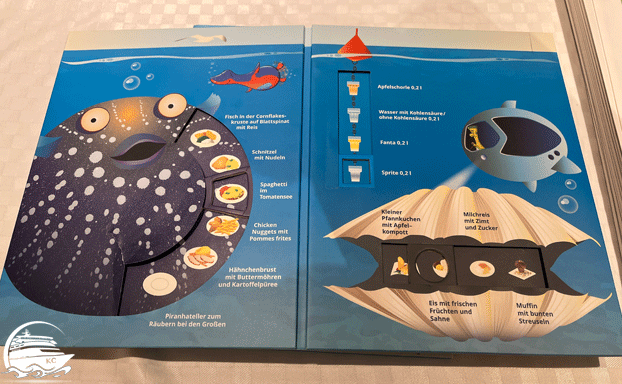 AIDA Kinderkarte - Spaghetti, Nuggets & co. AIDA Kinderkarte - Spaghetti, Nuggets & co.