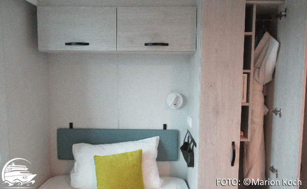 Kopfende Mein Schiff 7 Einzelkabine - Kopfende