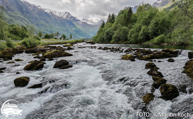 Ausflugstipps Olden - Bimmelbahn Olden - Wasserfall Laukifossen
