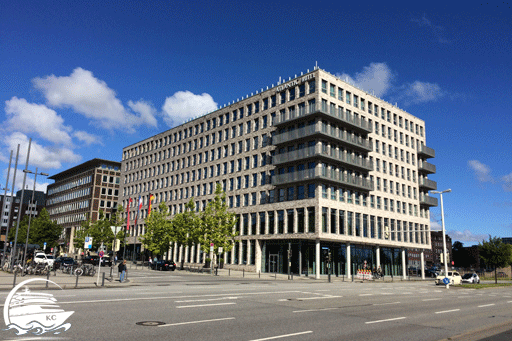 Atlantic Hotel Kiel Bilck auf das Atlantic Hotel Kiel