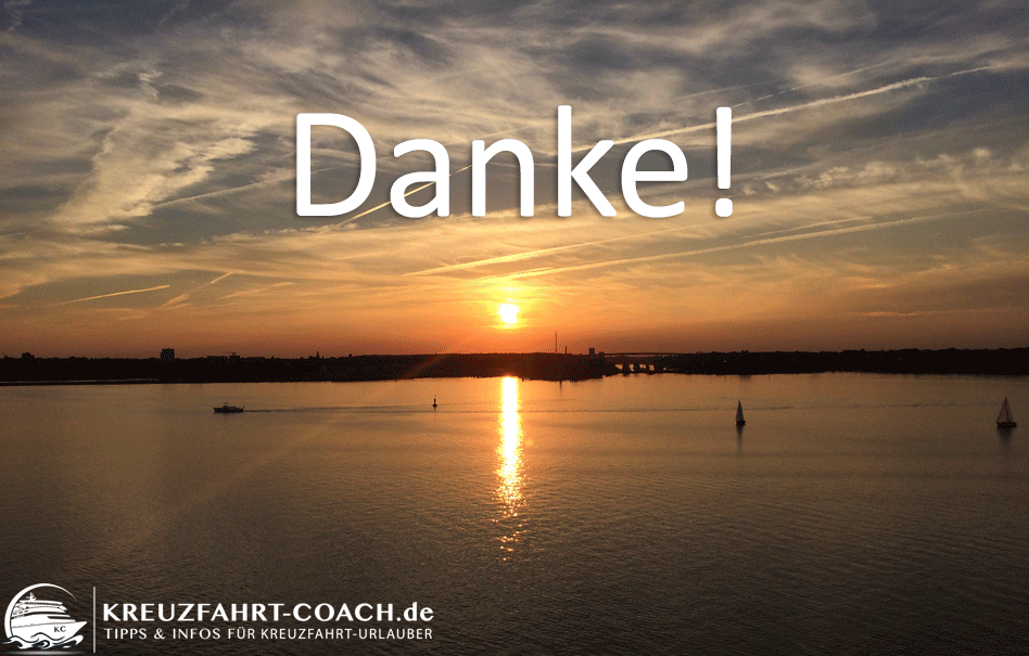2 Jahre Kreuzfahrt-Coach.de 4 danke sonnenuntergang