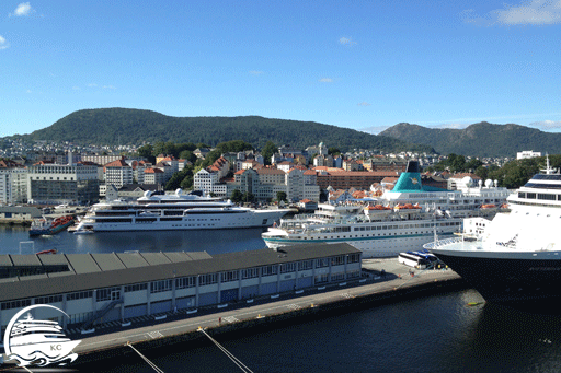 Kreuzfahrthafen Bergen Schiffe am Kreuzfahrtterminal in Bergen
