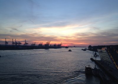 Abendstimmung im Hamburger Hafen