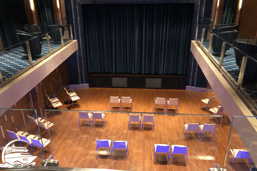 Schaubühne -Sitzplätze mit Sicherheitsabstand Blick in die Schaubühne