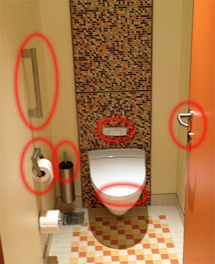 Das Kreuzfahrt-Hygiene 1x1 8 Berührungspunkte im Bad